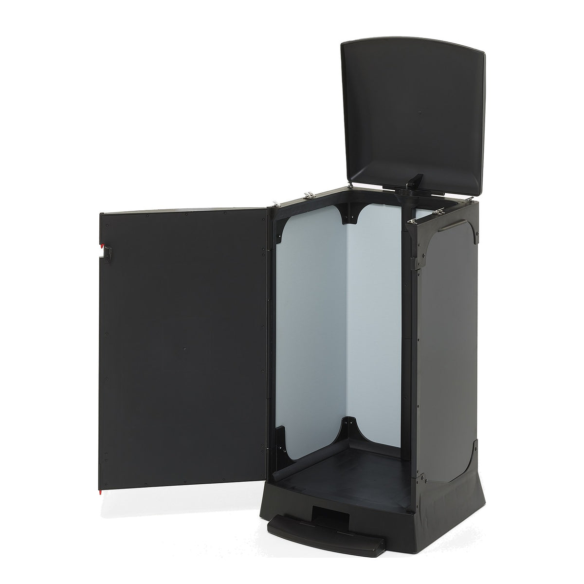 Binzy Onyx poignée rouge, porte ouverte
